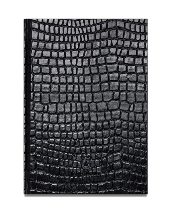 Royal Notes Notebook A5 — Nero Baby Croco